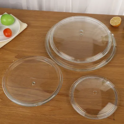 Thickened Multisize Universal Tempered Glass Pot Lid 24cm-32cm Stainless Steel Pot Cover Kitchen Cookware Parts