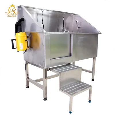 EUR PET Professional 304 Stainless Steel Pet Bathtub Sinks Dog Cleaning Bathtub With Movable Door