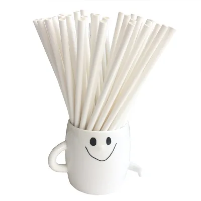 Disposable Kraft Paper Straw Biodegradable Bubble Tea Paper Straw Individually Wrapped Paper Drinking Straws