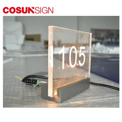 Custom Illuminated Acrylic House Number/ Door Plate