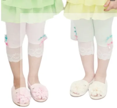 Girls' Summer Casual Cotton Knitted Frock Dress Pants with Ruffle Quick Dry & Breathable