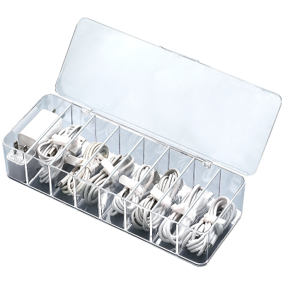 Dustproof Office Organizer Cable Management Box for Desktop-Multifunction Classic Design Mobile Phone Charging Data Cable