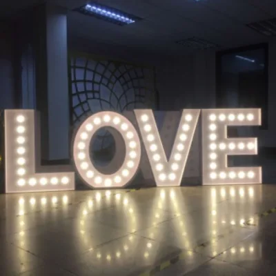 LED Lighted Marquee Letters and Number PVC Event Prop and Party Decor Remote Control Office Signs for Building Advertising