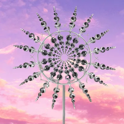 Cross-Border Metal Rotating Windmill Creative Independent Outdoor Garden Courtyard Iron Art Ground-Mounted Customized Design