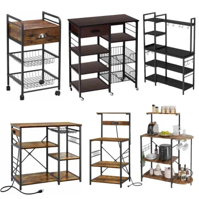 Hot Sell Modern Cheap Kitchen Shelving Unit Multifunctional Kitchen Racks