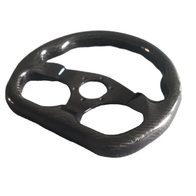 Steering Wheel  Carbon Fiber All Car Black Twill Glossy Carbon Fiber Steering Wheel
