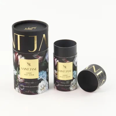 Eco Friendly Kraft Paper Round Tube Packaging With Custom Logo for Bath Salt Skincare and Spa Product Storage