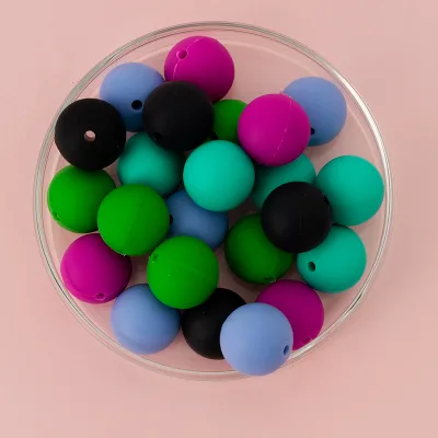 Factory Sale Food-grade Silicone Beads for Jewelry Non-hazardous Silicone Beads for Baby Chewing