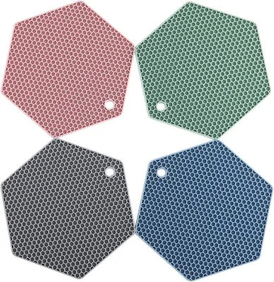 Classic Silicone Trivet Mats DIY Different Sizes Dish Drying Mat Hot Pot Holder Pots Pans Non-Slip Heat Resistant Eco-Friendly
