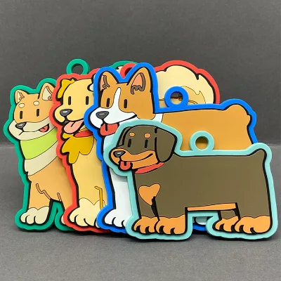 Puppy cartoon High Quality Woven Labels for Clothing Bags Shoes-High-Density and Washable for clothing