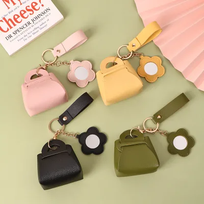 Wholesale Color-Changing Lip Oil Private Label Long Lasting Leather Lipstick Bag Key Chain Vegan Moisturizing Lip Gloss Bag