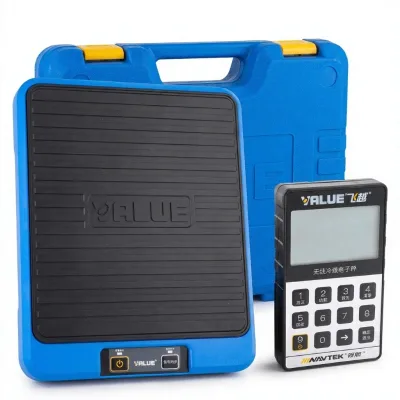 VALUE VES-100B Refrigerant Scale 100kg LCD Backlit Digital Charging Scale for HVAC Refrigerant Recovery and Charging