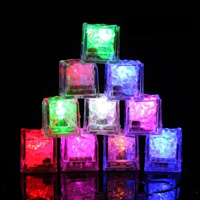 Best LED Glow Ice Cubes with Fast/Slow Flashing Lights Glitter Effect Foam Material for Party & Bar Music Decorations