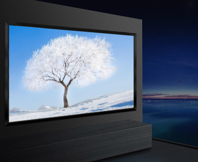 Y-100" Fixed Frame White Projector Screen for 4k Projector 5cm Flocking Fabric Edge  Wall Mounted Frame Projection Screen