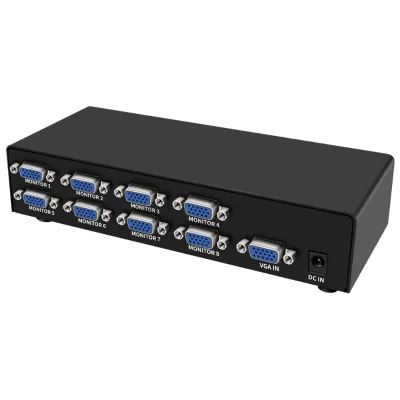 350MHZ VGA Splitter 1x8 8 Port Divider 1920 * 1440 High Bandwidth