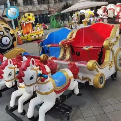 Hot Sale Amusement Park Rides Battery Operated Royal Carriage Classic Horse Riding Car