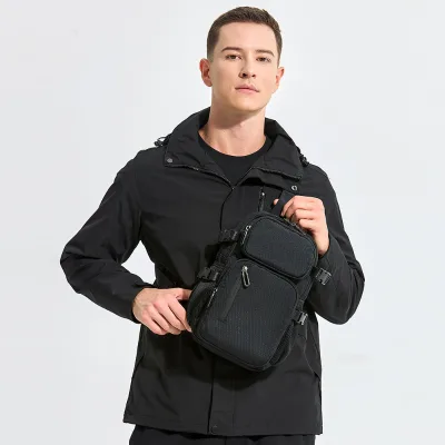 Hot Selling Men's Motorcycle Bag Waterproof Chest Bag Casual Multifunctional Crossbody Bag