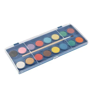 Multicolor Solid Watercolor Paint Set Easy Blending Aquarelle Watercolour Cakes with Brush Kids Vibrant Metallic Colour Custom