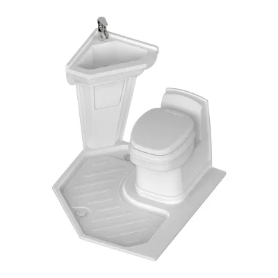 Motorhome Refitting Accessories Motorhome Toilet Base Toilet Shower Basin Left Side Diagonal Door