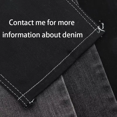 High Shrinkage Raw Denim Fabric Deep Black Rigid Unwashed Denim Roll for Vintage Jeanswear International Orders