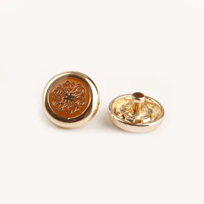 Direct Factory Sale High Quality Clothing Accessory Customizable Logo Simple Alloy Buttons Multi-Style Lace Shank Decoration