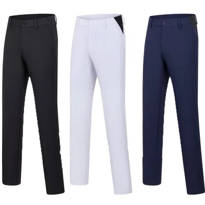 Autumn and Winter Mid-Thickness Stretchy Waterproof Casual Sports Pants With Inverted Triangle Waist Design Men's Golf Pants