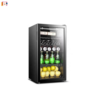 53 Liter Glass Door Mini Bar Fridge Without Freezer Home Appliances Refrigerator Fridge