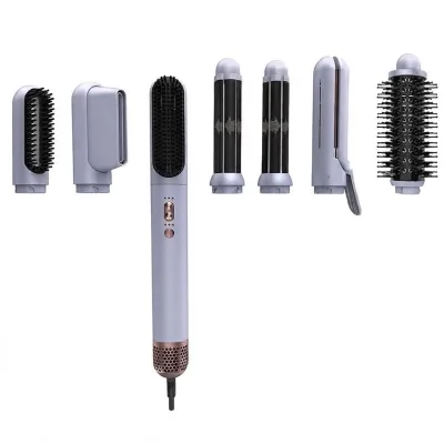 Dual Voltage 100-240V 3 in 1 Hair Dryer Straightener Brush ALCI Plug LED