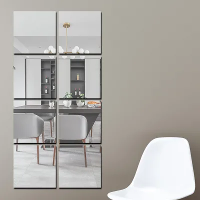 Factory Acrylic Mirror Wall Sticker Full Body Mirror for Home Bathroom Dorm Self Adhesive Soft Mirror Custom Size Shape