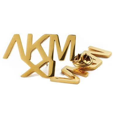 Fashion Brooch Gold Plated Shiny Brooches Luxury Women Men No Mold Fee Custom Stainless Steels Letter Broches Pins Brooches