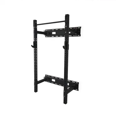 Heavy Duty Space Saving Power Rack Black Fold Back Wall Mount Rack