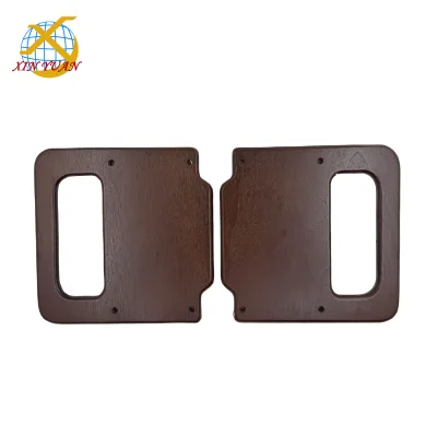 Customized Dark Brown Square Wooden Handles for Handbags Special Bag Parts & Accessories
