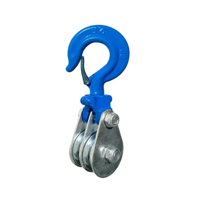 Double Pulley Snatch Block with Hook Heavy Duty Pulley Lifting Block for Wire Rope