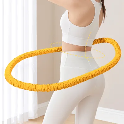 Portable Waist Slimming Fitness Hoop with Alloy Steel Soft Spring Foldable Silent Design for Waist-Friendly Fat Burning Exercise