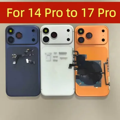 Bodychange Housing Replacement Back Housing with Middle Frame Back Cover Glass DIY for iPhone 12 13 14 Pro Max to 17 Pro Max