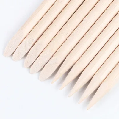 100Pcs 11.4cm Nail Art Orange Wood Sticks Cuticle Pusher Remover Manicure Pedicure Tool Natural Stick for Manicure Nail Tools