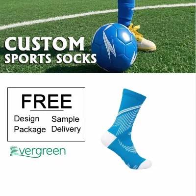 Wholesale Knitted Quick Drying Custom Socks High Quality Breathable Running Football Athletic Compression Socks Body Bottom