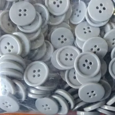 Eco-Friendly Resin 4-Hole Sewing Flatback Snaps Round White Craft Buttons with Rectangle Pattern