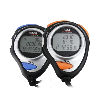 Electronic Professional Deportes Cronometros Futbol Deportivo Stop  Handheld Three-Row Display Sport Stopwatch