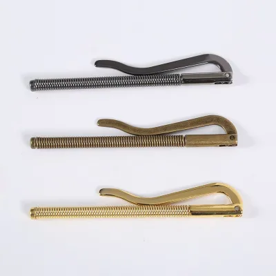 European and American Metal Hardware Accessories Gold 90mm Spring Money Clip