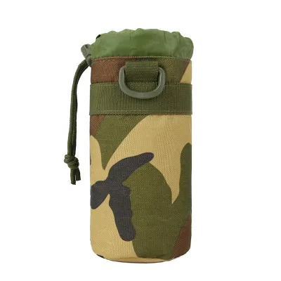BEARKY New Arrival Cycling Polyester Molle Custom Wholesale Drawstring Small Tactical Water Bottle Pouch Bag