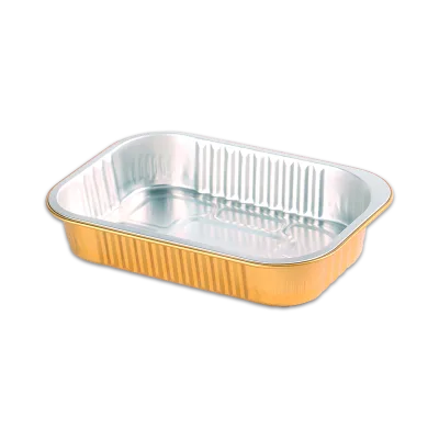 1000Pcs/Ctn Non-Toxic Aluminum Foil Cupcake Wrappers Rectangle 320ML Greaseproof Baking Container Microwavable Foil Lid PP