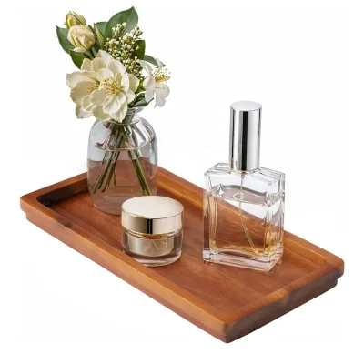 Bathroom Vanity Tray Premium Wood Tray for Bathroom Kitchen Countertop Toilet Tank Handmade Toilet Tank Tray