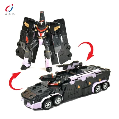 Alloyed Manual Diecast Deformation Car Robot Metal Toy for Kids