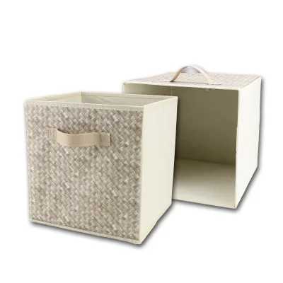 Collapsible Storage Box Fabric Toys Storage Organizer Cotton Line Household Storage