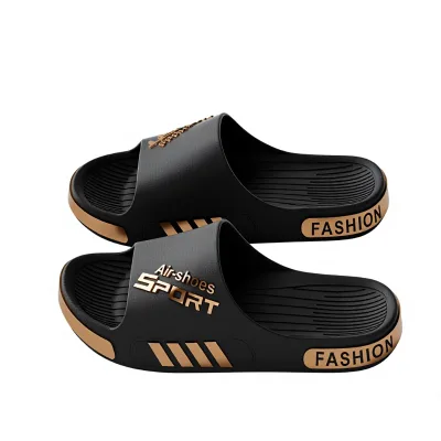 Summer Mens Sports Slippers 2026 New Style Indoor Thick-Soled Bathroom Non-Slip Outdoor Waterproof Breathable PVC