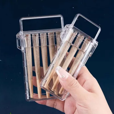 Wholesale Customizable Transparent Chrome Plated Moisture-Proof 3-Pack Cigarette Case Thickened Compact Travel Gift