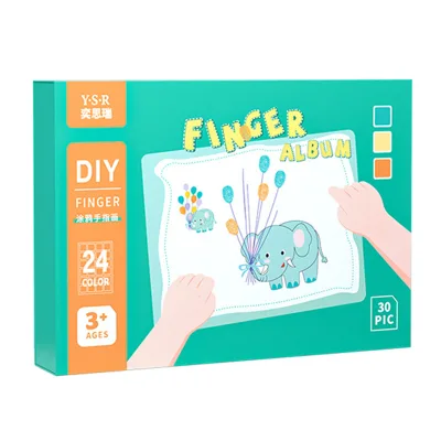 Creative Finger Painting Kit & Painting Book, Non Toxic Washable Finger Paint Children's Paints Supplies for Boy Girl