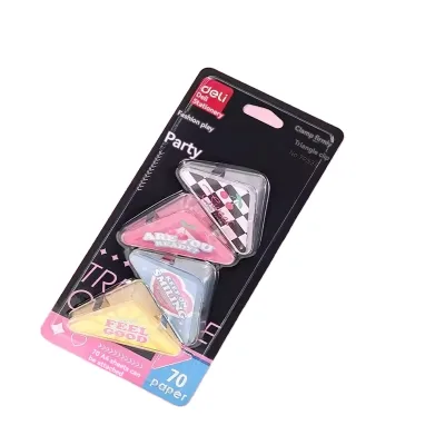 Deli TP534 High Quality Triangle Clip 1 Board Corner Clip Test Paper Folder Storage Sorting Data Folder Stationery