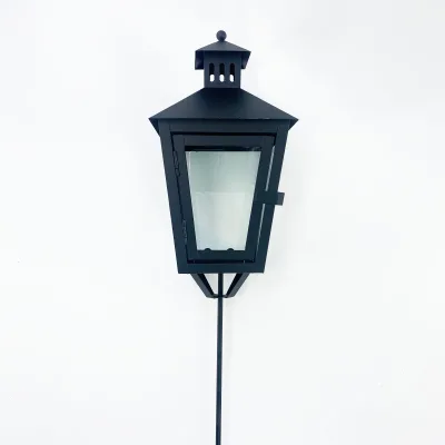 Large Black Metal Lantern Metal Kerosene Lamps Solar